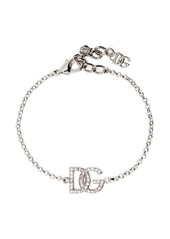 Dolce & Gabbana crystal-embellished logo-charm bracelet