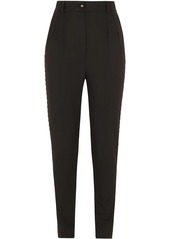 Dolce & Gabbana crystal-embellished tuxedo trousers