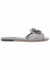 Dolce & Gabbana crystal-embellished lace sandals