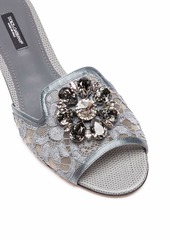 Dolce & Gabbana crystal-embellished lace sandals