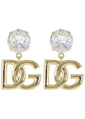Dolce & Gabbana Crystal Logo Dg Clip-on Earrings