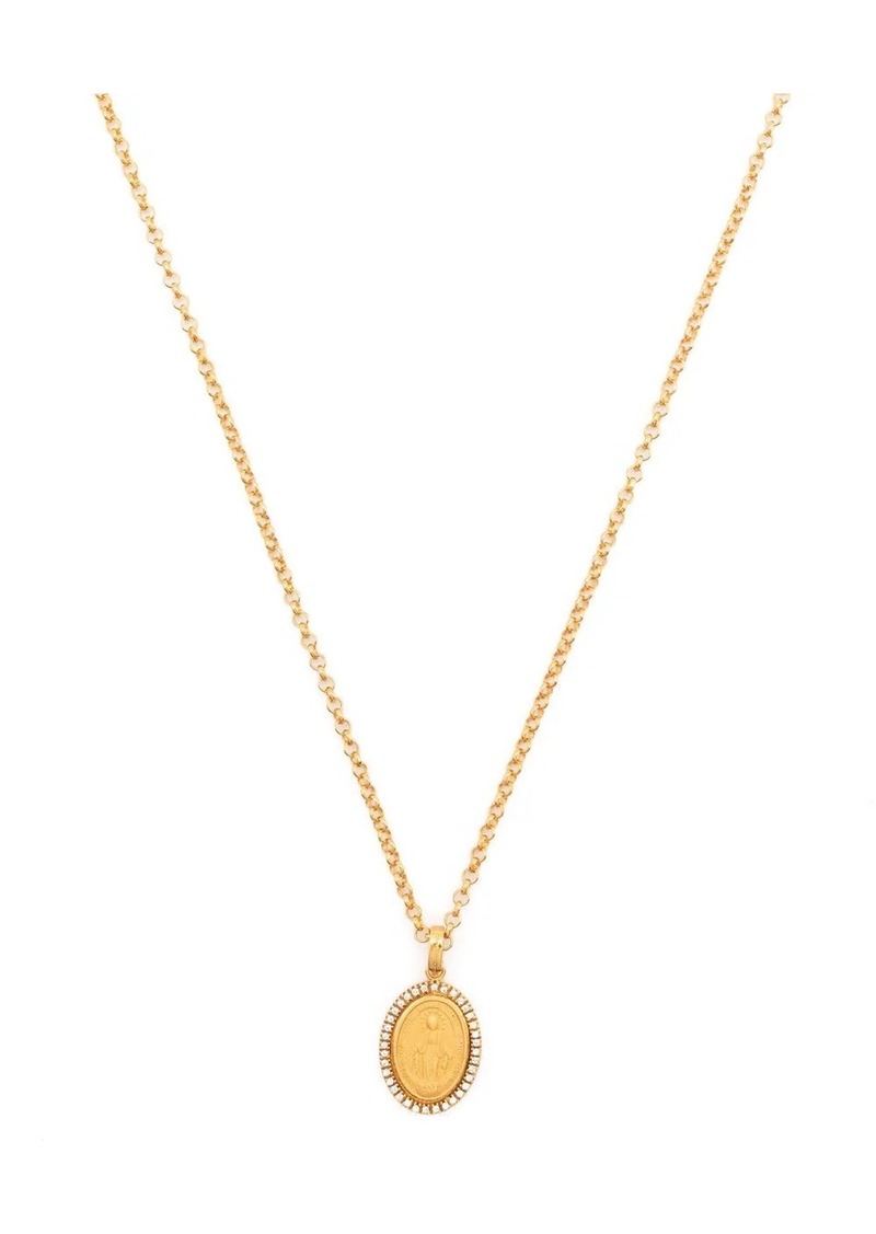 Dolce & Gabbana crystal saint pendant necklace