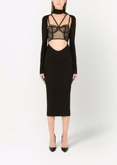 Dolce & Gabbana pussy-bow midi dress