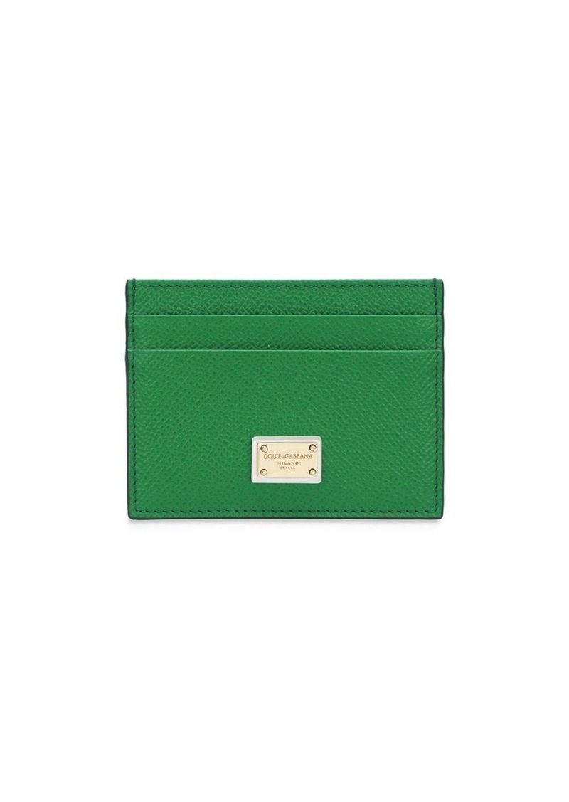 Dolce & Gabbana logo-tag leather card holder