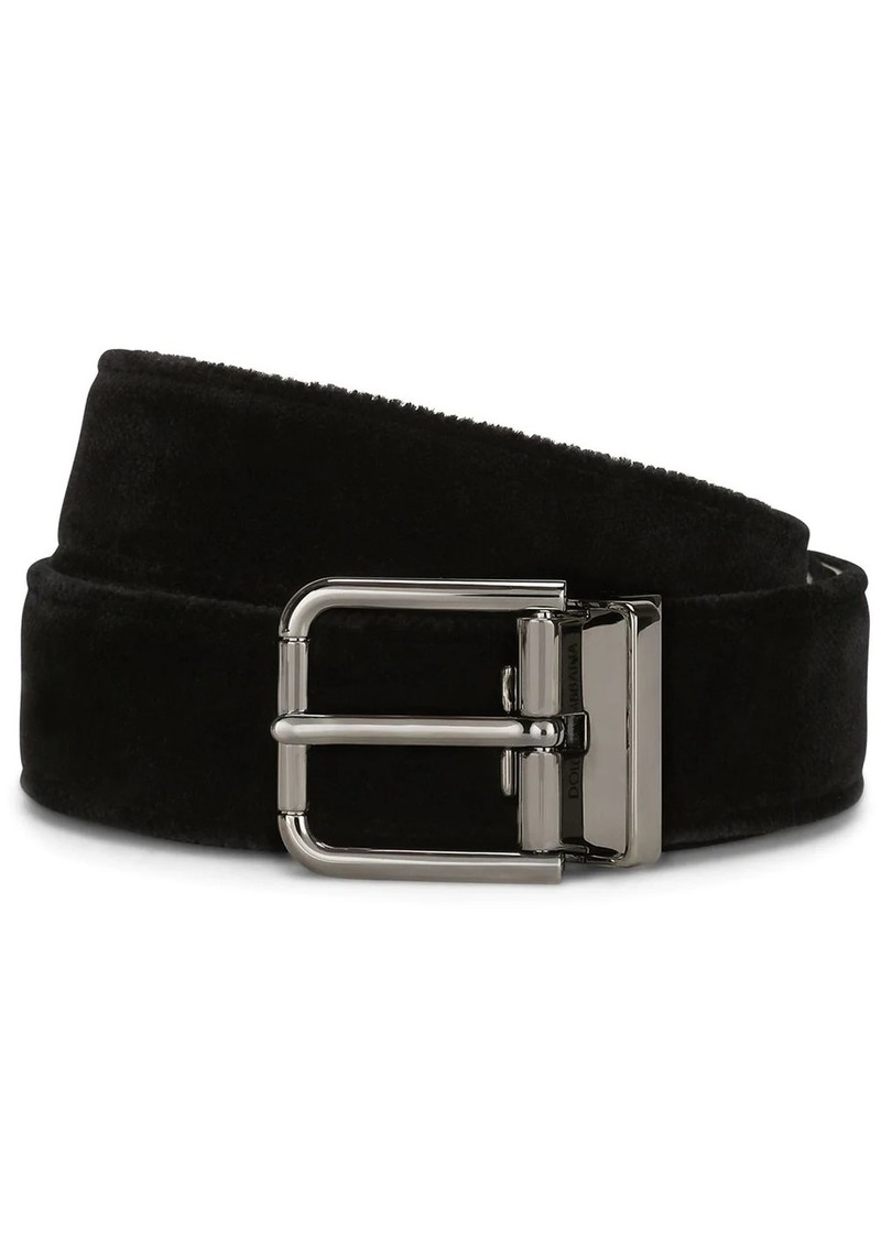 Dolce & Gabbana buckled velvet belt