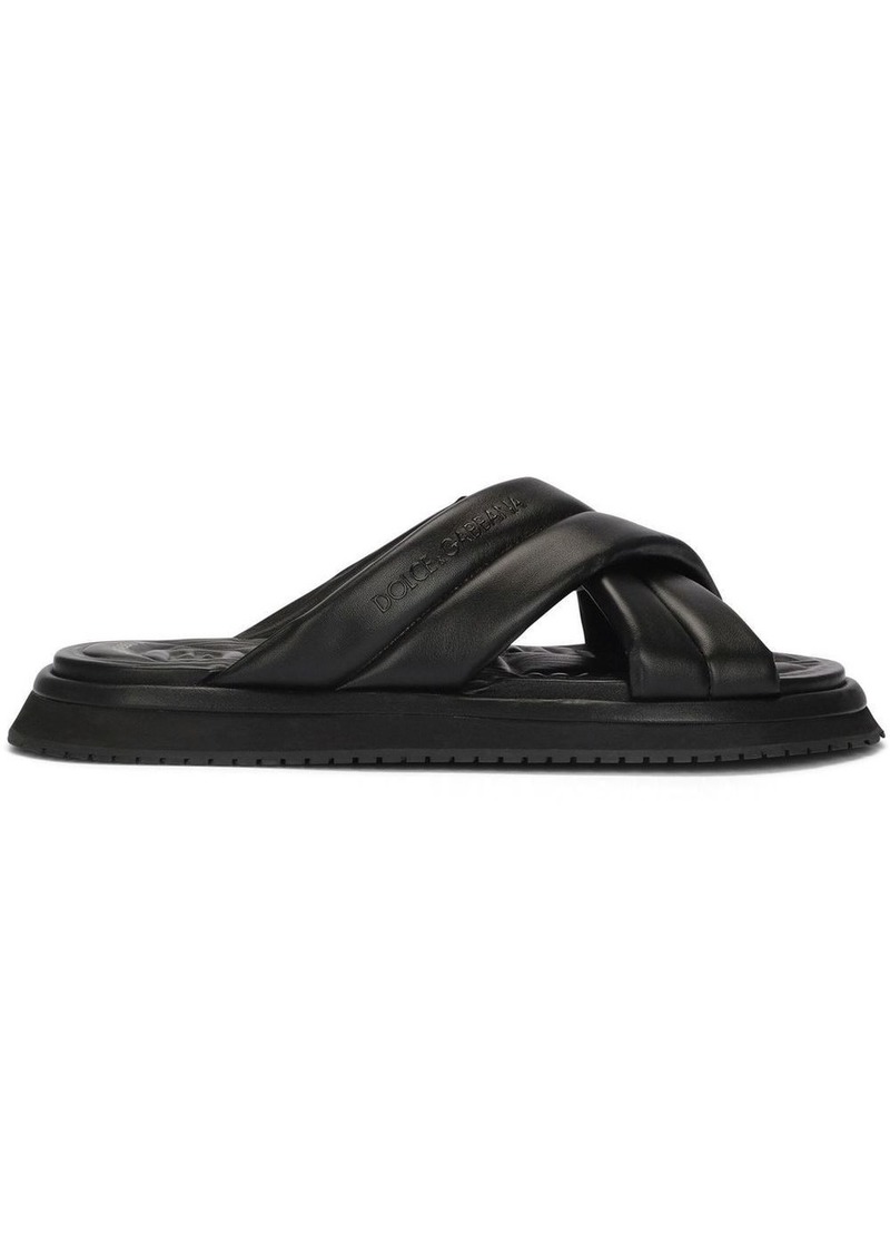 Dolce & Gabbana crossover-strap flat sandals