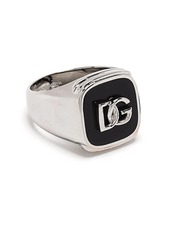 Dolce & Gabbana debossed logo signet ring