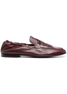 Dolce & Gabbana debossed-motif polished-finish loafers