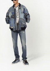 Dolce & Gabbana patchwork-denim bomber jacket