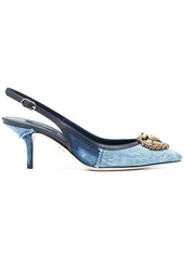 Dolce & Gabbana Devotion 70mm denim slingback pumps