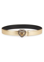 Dolce & Gabbana Devotion Metallic Leather Belt