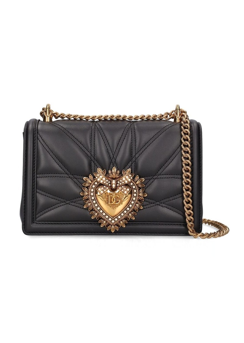 Dolce & Gabbana Devotion Leather Shoulder Bag