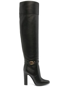 Dolce & Gabbana DG buckle knee-high boots