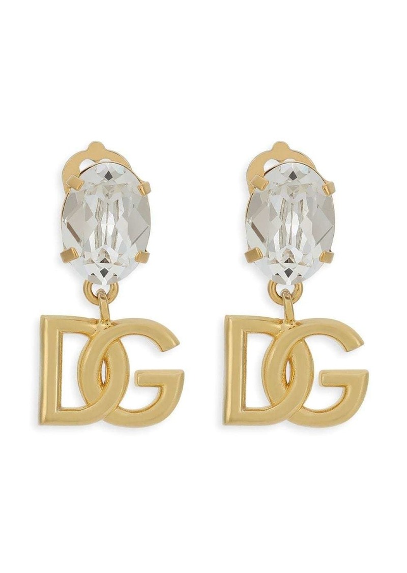 Dolce & Gabbana DG-logo rhinestone-embellished earrings