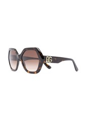 Dolce & Gabbana DG Crossed geometric-frame sunglasses