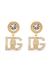 Dolce & Gabbana DG-logo rhinestone-embellished earrings