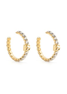 Dolce & Gabbana DG crystal-embellished hoop earrings