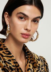 Dolce & Gabbana Dg Diva Crystal Hoop Earrings