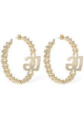 Dolce & Gabbana Dg Diva Crystal Hoop Earrings
