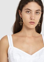 Dolce & Gabbana Dg Dna Crystal Cross Earrings