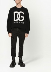 Dolce & Gabbana DG intarsia-knit cashmere-wool jumper