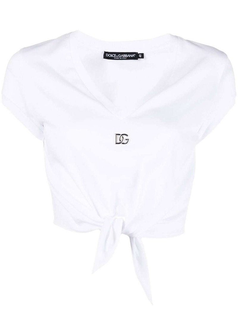 Dolce & Gabbana DG knot-front T-shirt