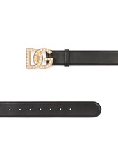 Dolce & Gabbana DG-logo rhinestone-embellished belt