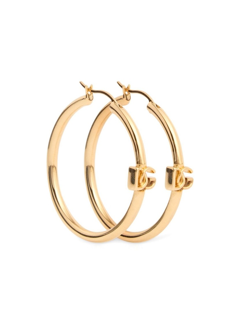 Dolce & Gabbana Dg Logo Creole Earrings