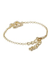 Dolce & Gabbana Dg Logo Crystal Chain Bracelet