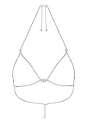 Dolce & Gabbana DG logo crystal-embellished body chain
