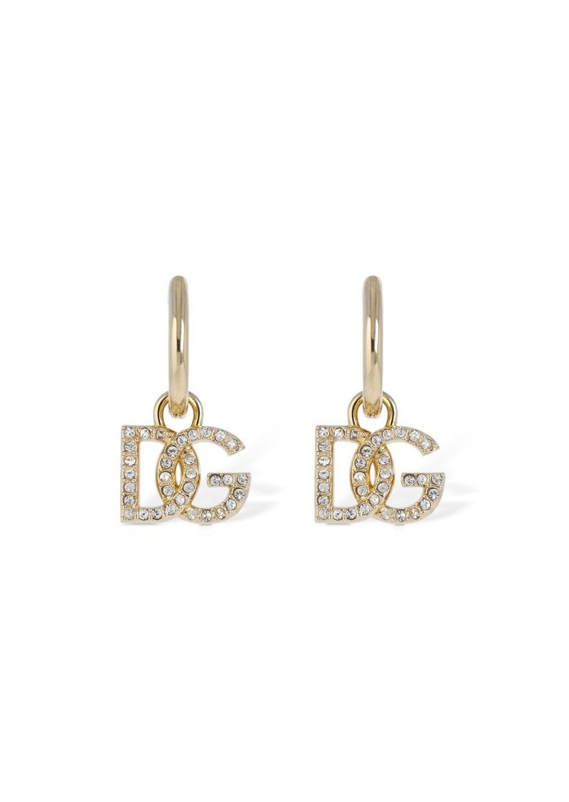 Dolce & Gabbana Dg Logo Crystal Mono Earring