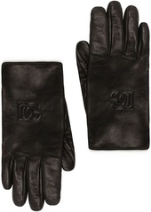 Dolce & Gabbana DG-logo embossed leather gloves