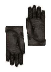 Dolce & Gabbana DG-logo embossed leather gloves