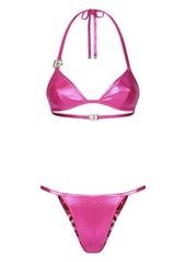 Dolce & Gabbana DG-logo high-shine bikini set