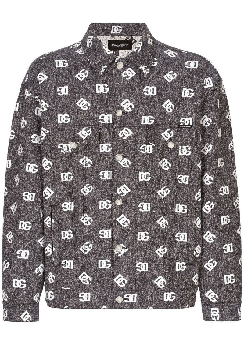 Dolce & Gabbana DG logo jacquard denim jacket