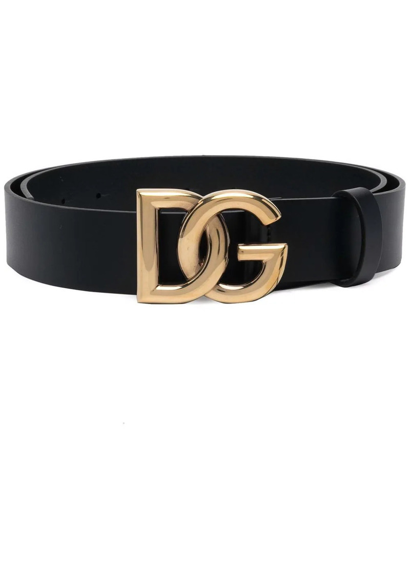 Dolce & Gabbana DG-logo calf-leather belt