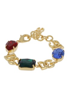 Dolce & Gabbana Dg Logo Multicolor Crystal Bracelet