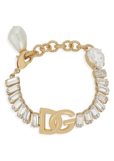 Dolce & Gabbana DG logo rhinestone-embellished bracelet