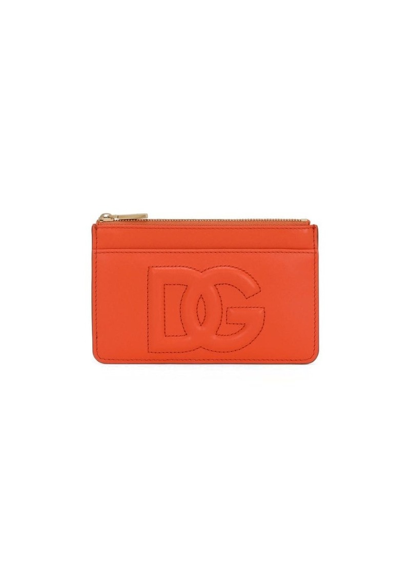 Dolce & Gabbana DG-logo zipped leather wallet