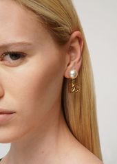 Dolce & Gabbana Dg Newton Faux Pearl Clip-on Earrings