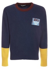 Dolce & Gabbana Dg Patch Wool Knit Sweater