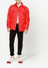 Dolce & Gabbana logo-debossed quilted shirt jacket