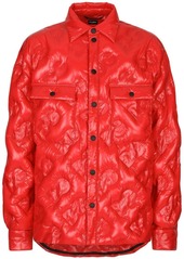 Dolce & Gabbana logo-debossed quilted shirt jacket