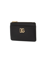 Dolce & Gabbana Dg Smooth Leather Card Holder W/ Zip