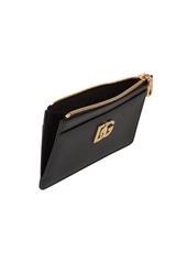 Dolce & Gabbana Dg Smooth Leather Card Holder W/ Zip