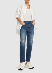 Dolce & Gabbana Distressed Denim Boyfriend Jeans