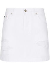 Dolce & Gabbana distressed denim miniskirt