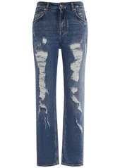 Dolce & Gabbana Distressed Denim Straight Jeans