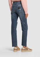 Dolce & Gabbana Distressed Denim Straight Jeans