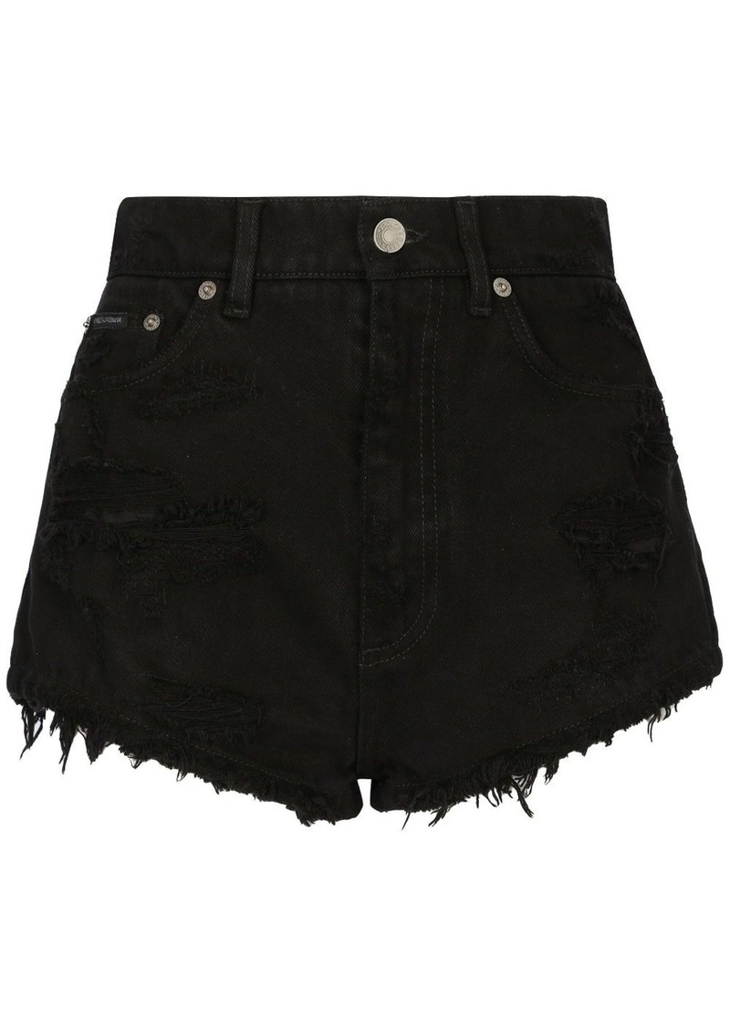 Dolce & Gabbana distressed-effect denim shorts